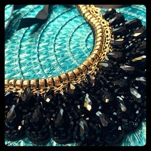 Gold And Black Jeweled Necklace